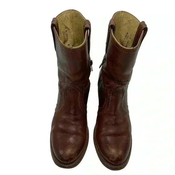 Frye campus JANE TRAPUNTO vintage Bootie moto boots 76400 size 6 - Picture 3 of 10